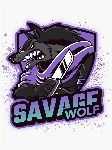 Savage Wolf Sticker For Sale By Dlgshirts Redbubble
