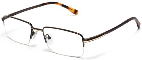 tango optics metal rectangle optical eyeglasses frame luxe reading stainless steel gold accent