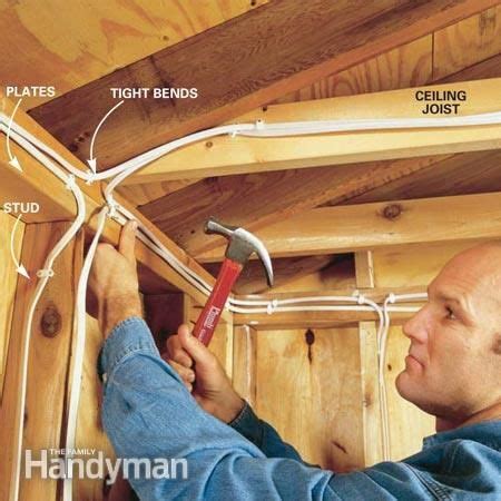 Install pendant light to the track 12. How to Wire a Garage (Unfinished) | Home electrical wiring ...