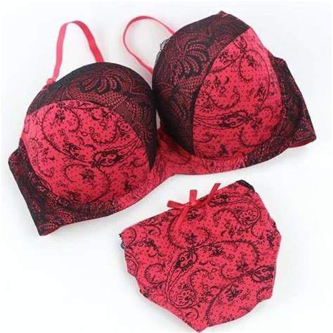 boldiva plus size sexy padded bra panty lingerie sets 1260 red boldiva