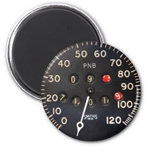 Old Speedometer Gauge From A Vintage Race Car Magnet Zazzle