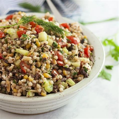 I used isreali couscous from trader joe's in this recipe. This Greek Couscous Salad recipe is a light and healthy ...