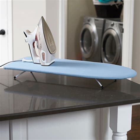 Household Essentials Collapsible Tabletop Ironing Board Blue On Sale