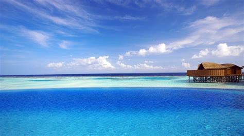 wallpaper maldives tropical bungalows ocean hd picture image