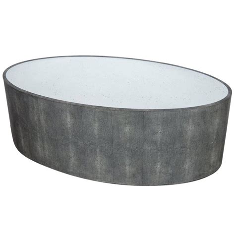 White shagreen, brushed gold frame material : Chinoiserie Shagreen Coffee Table For Sale at 1stdibs