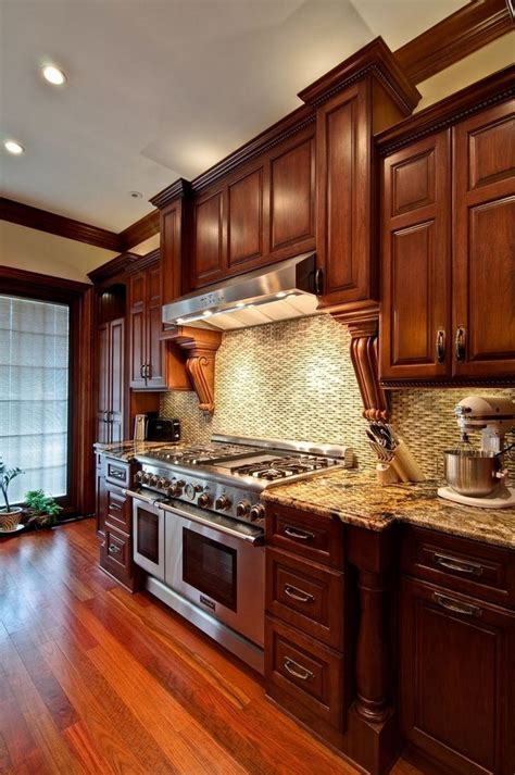 Gorgeous Kitchen Design Ideas 11 ~ Popular Living Room Design Cherry Wood Kitchen Cabinets