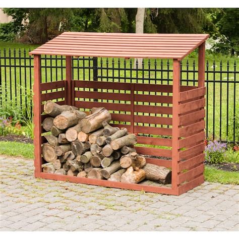 Leisure Season 5 Ft X 2 Ft X 5 Ft Solid Wood Firewood Storage Shed
