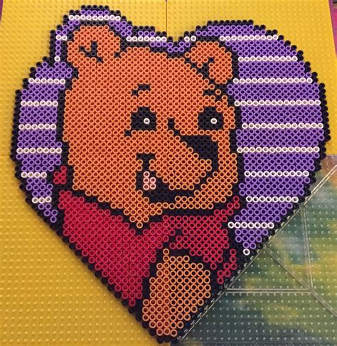 Winnie The Pooh Perler Bead Pattern Pixel Art Simples Desenho The