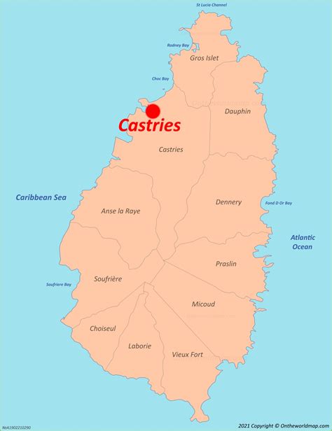 Castries Map Saint Lucia Maps Of Castries