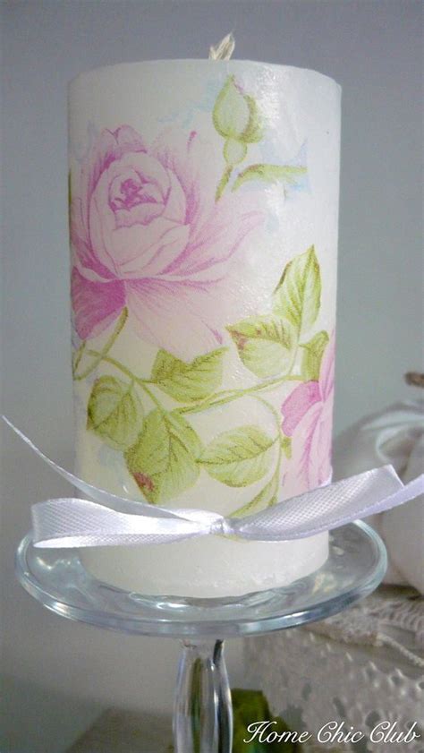 Personalised Candles Decoupage On Candles With Images Decoupage