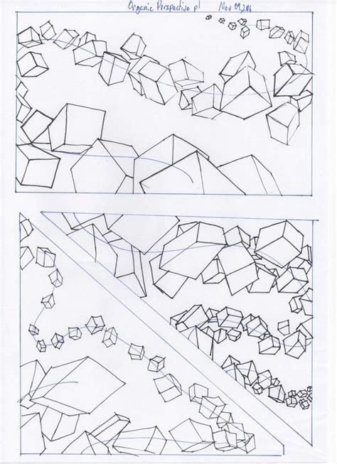 Two Drawings Of Different Shapes And Sizes Each With One Line Drawn In Between Them