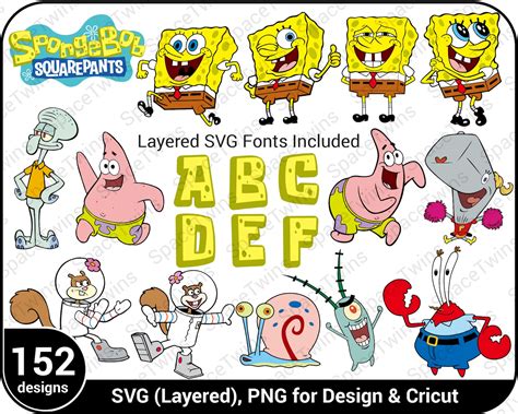 Spongebob Svg Spongebob Font Svg Police Spongebob Spongebob Etsy