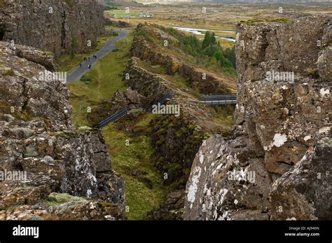 Thingvellir National Park The Deep Rift Of Almannagja Which Is Part Of