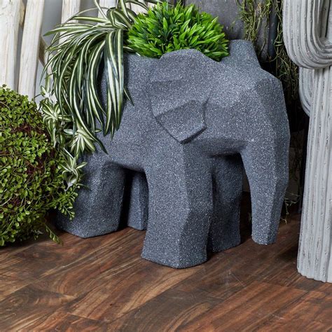 Download files and build them with your 3d printer, laser cutter, or cnc. Contemporary Elephant Statue Planter | Metal hanging ...