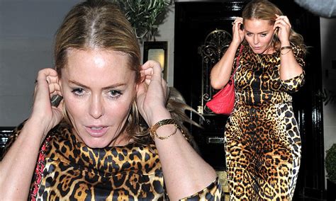 Patsy Kensit Embraces Cougar Style In A Sexy Leopard Print Dress Daily Mail Online