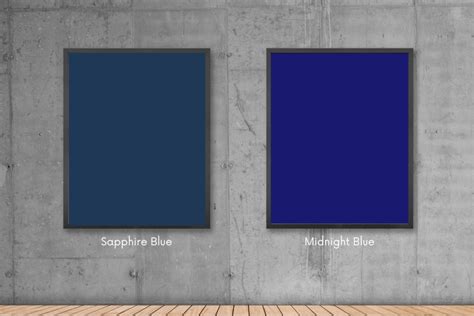 Sapphire Blue Vs Midnight Blue Color Comparison Guide