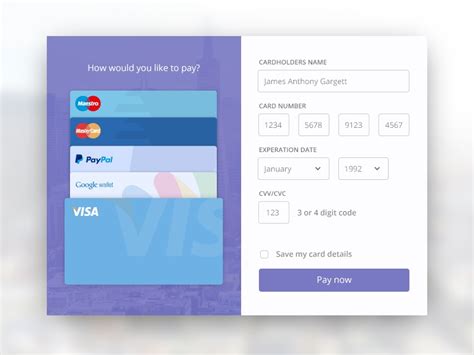 The fine print states you're considered for these cards in the following order UI Elements 004 - Credit Card Payment by Jamie Gargett on Dribbble