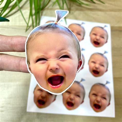 Custom Face Stickers Personalized Stickers Custom Party Favors 30th