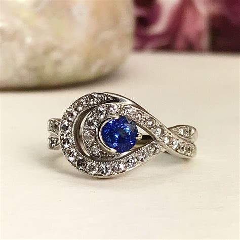 There are 113635 sapphire engagement rings for sale on etsy, and they cost $387.71 on average. Ceylon Sapphire and Diamond White Gold Ring / size 6 | Etsy | White gold rings, 14k yellow gold ...