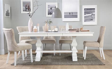 4.1 out of 5 stars. Cavendish White Extending Dining Table with 4 Bewley ...