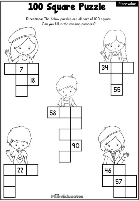 Free Hundred Number Square Worksheets The Mum Educates
