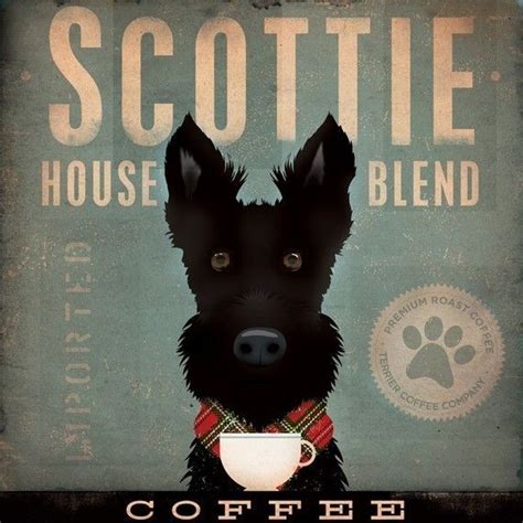 Scottie Coffee Company Scottish Terrier Dog Graphic Art On Gallery