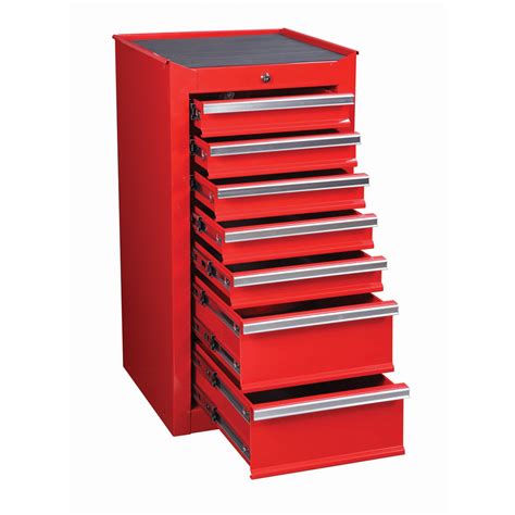 18 In 7 Drawer Glossy Red End Cabinet For Roller Tool Chest