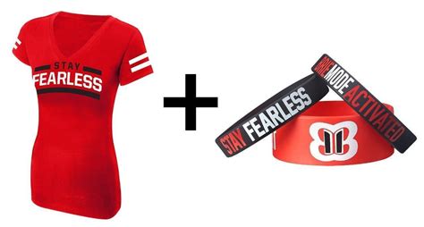 New Licensed Wwe Nikki Bella Fearless Womens Shirt Top Size L Bonus