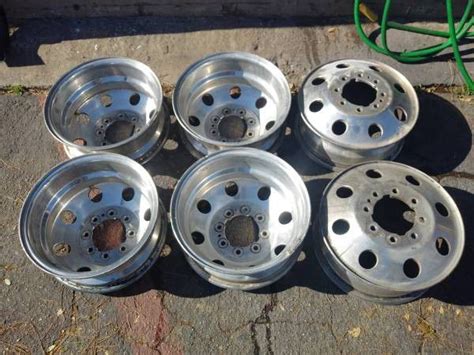 Six Original Ford F350 16 Inch Alcoa Alloy Dually Rims 8 On 65 Inches