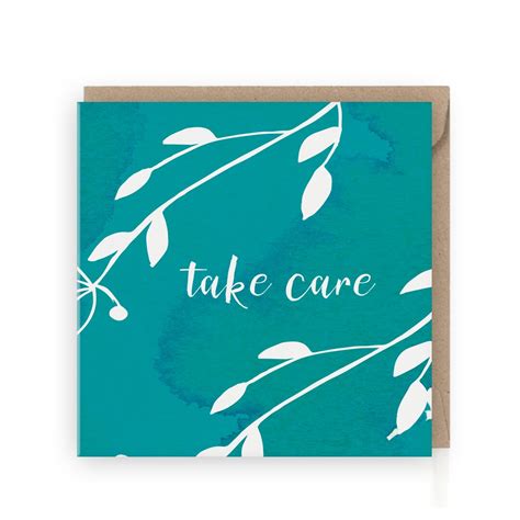 Take Care Card Grief Consolation Eco Friendly Greeting Card Etsy Uk