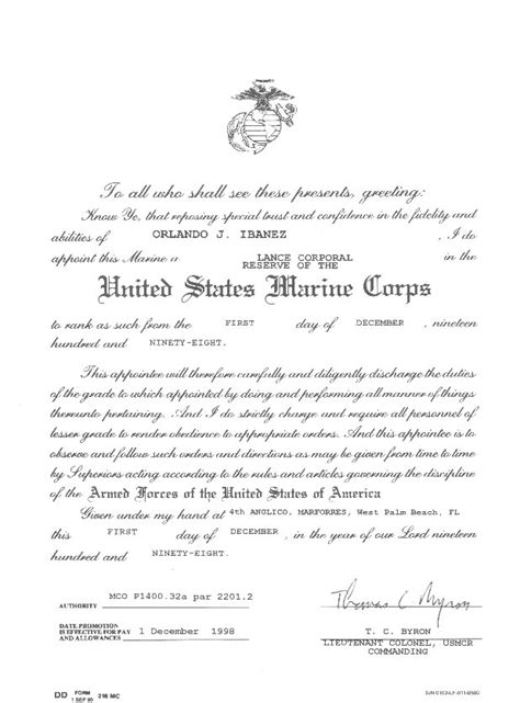 Military Certificates O