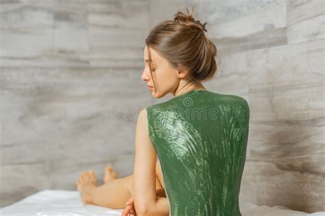 Woman During Mud Treatment At Spa Stock Image Image Of Natural Attractive 203444061