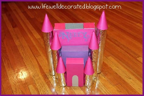 Life Well Decorated Princess Castle Valentines Box Girls
