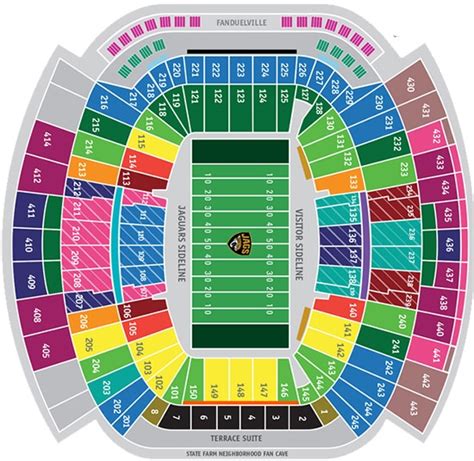 Jacksonville Fl Football Stadium Seating Chart Stadium Seating Chart