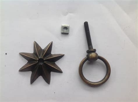 Brass Ring Pull Tarikan Laci Kuningan Antik Motif Bintang Tanggung Lazada Indonesia