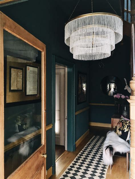 Farrow And Ball Inchyra Blue Hallway Dark Dramatic Interior Design