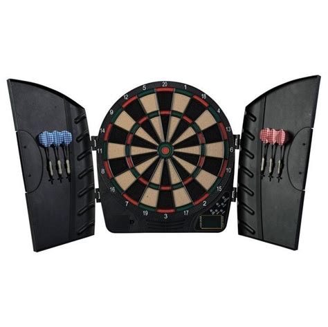 Electronic Dartboard 90 Game Variations Wall Mount Cabinet Lcd Scoring