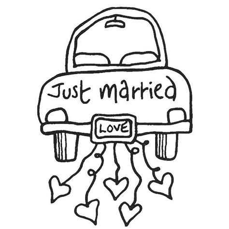 Just Married Printable Coloring Pages