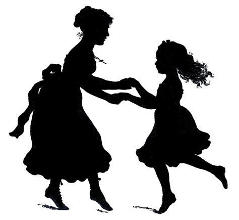 Mother Daughter Silhouette Tattoo