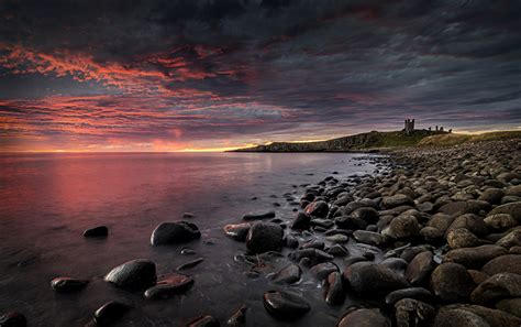 Photos England Dunstanburgh Castle Castle Nature Sunrise And Sunset