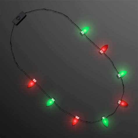 Flashingblinkylights 1” Blinky Bulbs Christmas Jewelry Light Necklace