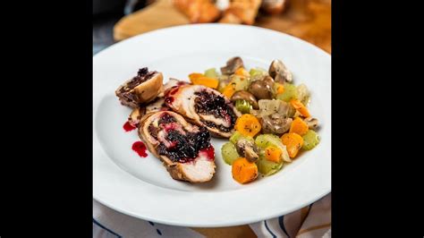 Turkey Breast Roulade With Mushrooms Youtube