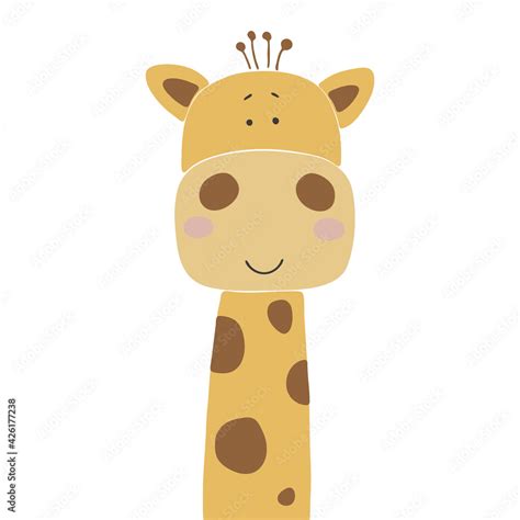 Abstract Baby Giraffe Vector Boho Baby Animals Cute Animal Isolated