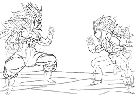 Goku Vs Vegeta Coloring Pages