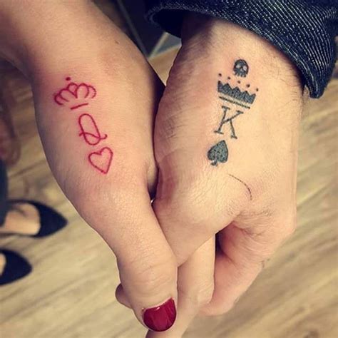 This is a finely detailed tattoo of a king and queen found on playing cards. 20+ Amazing King And Queen Tattoos - It's easy if you do ...