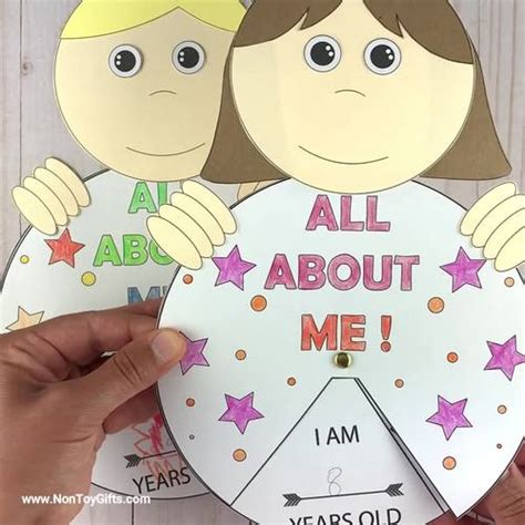 All About Me Craft Back To School Craft Spinner Craft By Non Toy Ts