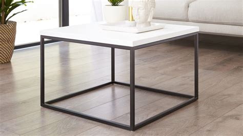 Crafted by safavieh, this coffee table is destined to become a future classic. Acute Matt White and Black Square Coffee Table | Leather ...
