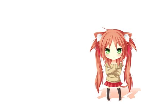 We hope you enjoy our growing collection of hd images to use as a background or home screen for. Redheads chibi nekomimi green eyes anime simple background ...