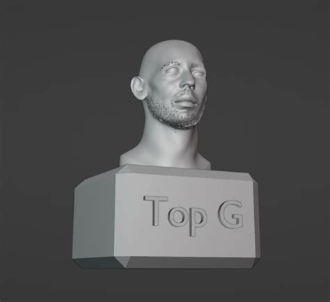 Stl File Andrew Tate Head Top G 🔝・3d Printable Design To Download・cults