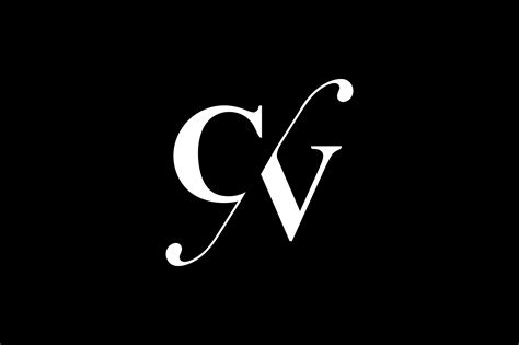 Cv Monogram Logo Design By Vectorseller